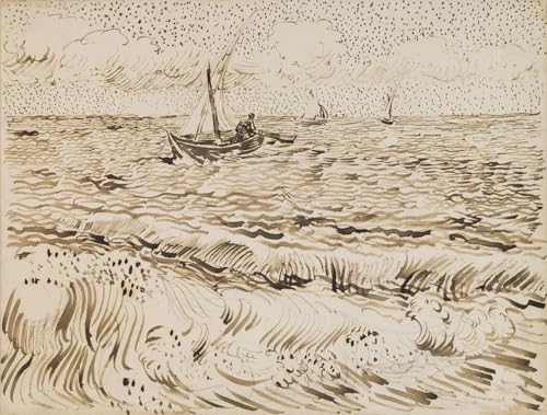 Cuadro Barche da pesca a Saintes Maries de Van Gogh: arte vivo de 60x90cm para tu salón