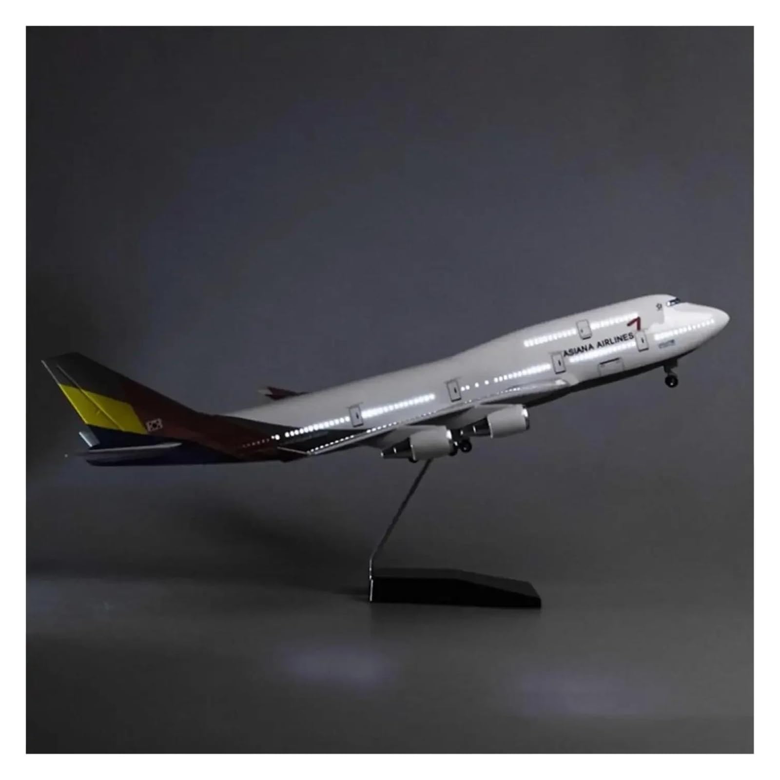 Odlewany metalowy samolot w skali 1/160 dla B747 koreański Sia W typ odlewany z żywicy model samolotu do kolekcji dający wyświetlacz na biurku modele samolotów do zbierania i wyświetlania (ze