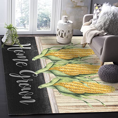 Farm Area Rug For Bedroom Living Room- Vintage Farm Corn Grain Contemporary Floor Carpet Comfy Runner Rug Nursery Playmats Home Decor Mat, #TOP4
