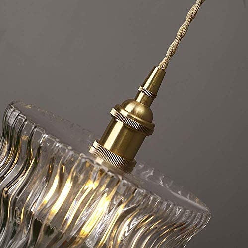 Lámpara colgante de cristal E14 con rayas americanas para decoración de cocina 5