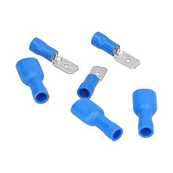 Cable Crimp Terminal, Male Female Spade Connector 16 14 AWG Blue for DIY