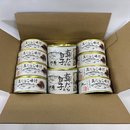 [北海道根室市] [年内配送品(12/21決済分まで)]北海道根室産 まだらの白子・真だらこセット(計10缶) B-78014[配送月(年明け含む)の指定は不可]