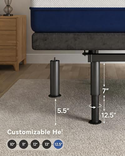 Image of Queen Size Adjustable Bed Frame with Massage & Zero Gravity - Electric Bed Frame with Remote, USB Charging, LED Night Light, 7.5-12.5 inch Adjustable Height, 900LBS Capacity, Quiet Motor