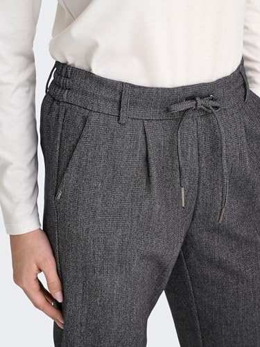 Only Pantaloni Classici Femminili Onlpoptrash-Elise Vita Media Taglio Normale Pantaloni Classici, Grigio Scuro MéLange, (Xs) W X 32L - 6