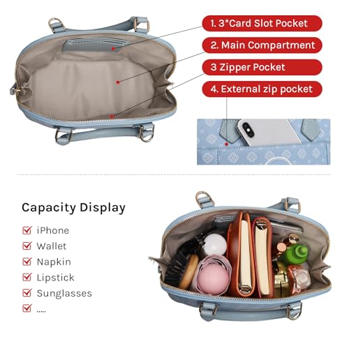 Satchel Bag for Women Small Top Handle Shoulder Purse Leather Crossbody Handbags3