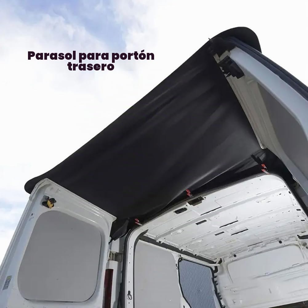 Cubierta para toldo de puerta trasera, cubierta impermeable para puerta trasera de caravana, para coche al aire libre, camping, picnic y barbacoa (176 x 114 cm)