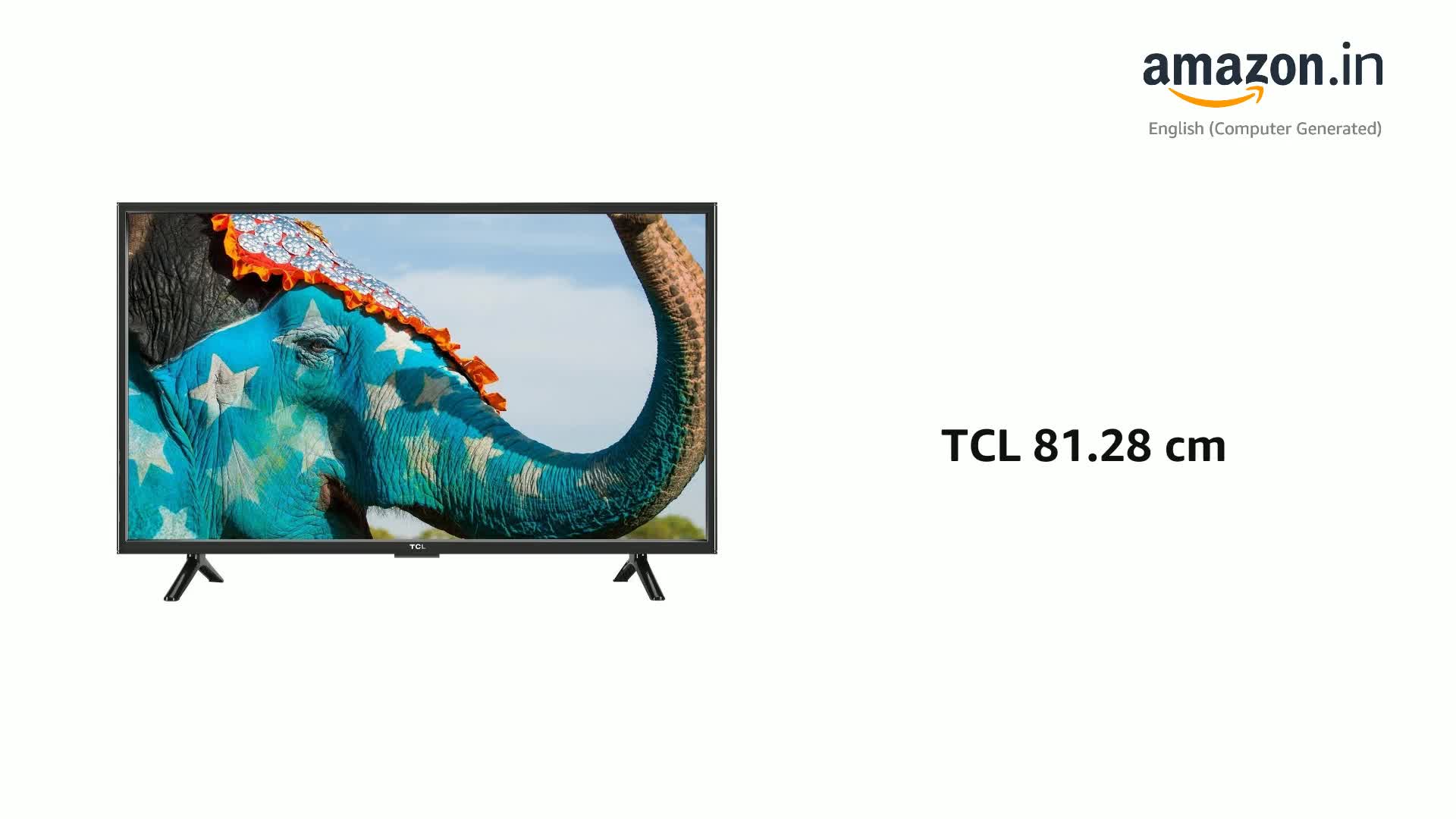 Renewed) TCL 81.28 cm (32 inches) L32D2900 HD Ready LED TV (Black