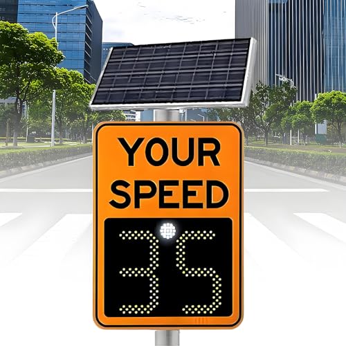 Pantalla de velocidad de radar alimentada por energía solar con indicador intermitente para seguridad del tráfico y advertencia de velocidad en carreteras