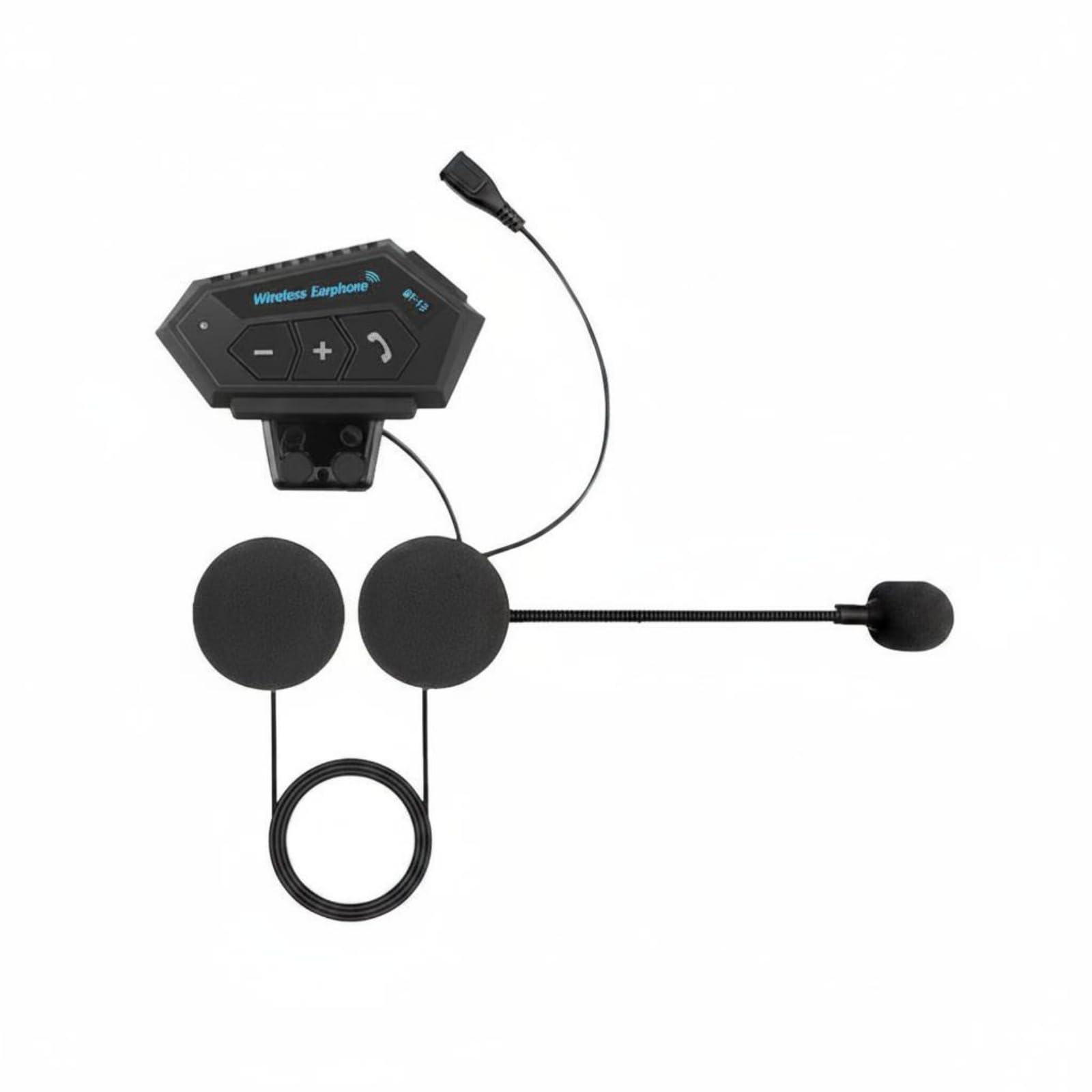High-Fidelity Sound Motorcycle Bluetooth Communication System Headset Hands-Hands-Out Calling Motorcycle Helmet Bluetooth Headset Music Playback Helmet Speakers Audio Pickup Set No-image-7
