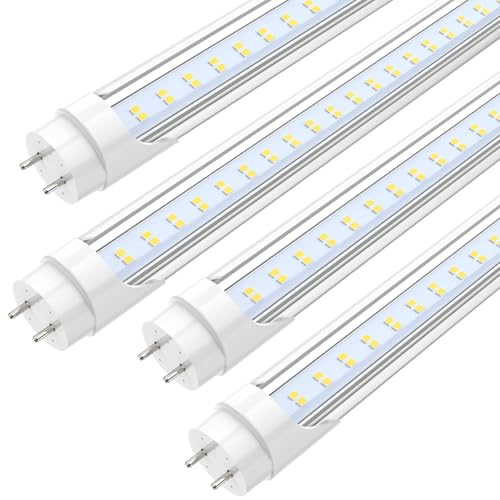 JESLED 4FT LED T8 Type A+B Tube Lights 24W(65W Equivalent) 3200LM 6000K