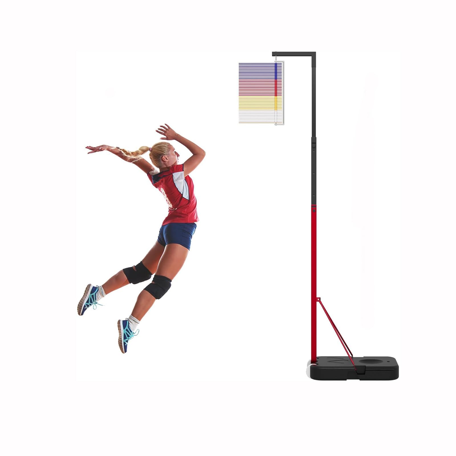 YXZQLOZ Standing Vertical Jump Tester—Floor-standing testing device for volleyball and dunk training; fitness and athletic performance aid.