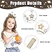 Bremorou Glitter Star Headband Five-Pointed Star Headband Gold Star Headband Star Shaped Hairband Bridal Hair Hoop Party Star Headpiece For Christmas Holiday Festival Birthday Party Women Kids Adults