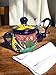 Handmade Colorful Talavera Sugar Jar with Handles | Vibrant Multicolor Ceramic Jar with Lid