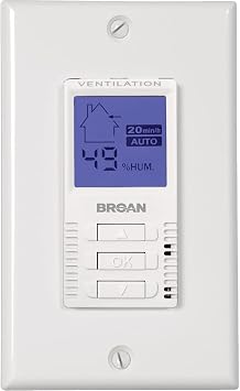 Broan VT7 Wall Control for Broan ERV and HRV Units from The Deco-Touch Series, White