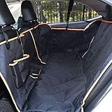DADYPET Funda para Asiento de Perro Protector Maletero Coche Asiento de Mascotas Segura y Resistente Adecuada para Coches/Camiones/SUV Fácil de Instalar y Limpiar 147 * 135 * 34cm (Negro)