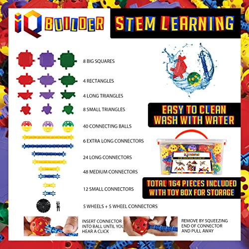 IQ BUILDER | STEM Learning Toys | Creative Construction Engineering | Fun Educational Building Set for Boys & Girls Ages 3-10 | Top Blocks Game Kit - Image 6