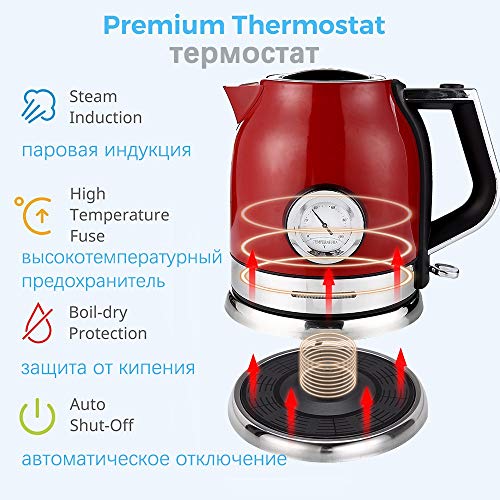 Hervidor eléctrico acero inoxidable con control de temperatura miniatura 2