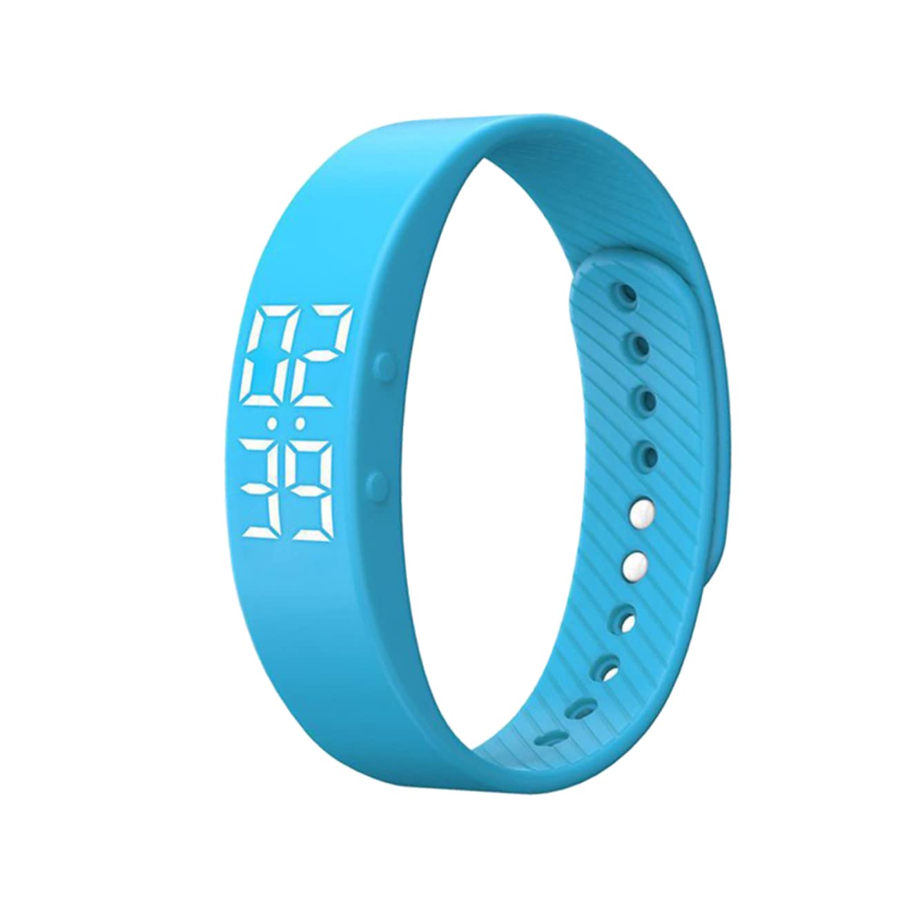 MERRYHAPY Intelligent Silicone Fitness Watch Adjustable Strap Smart Wrist Bracelet for Step and Alarm Blue-picture-23