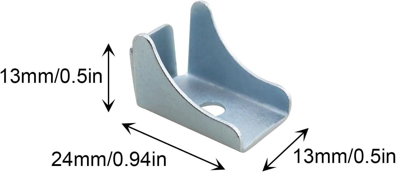 8PCS Stainless Steel Clothes Hanger Holders Wear Resistant Lock Rod Caps Silver Office Metal File Cabinet Clips Heavy Duty Shelf Clamps for Kitchen Racks