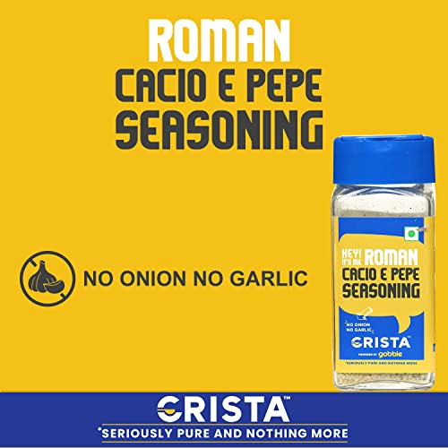 Image of CRISTA Roman Cacio e pepe | Premium Herbs & Spices Blends | No Onion | No Garlic | Zero added Colours, Fillers, Additives & Preservatives | 40gms