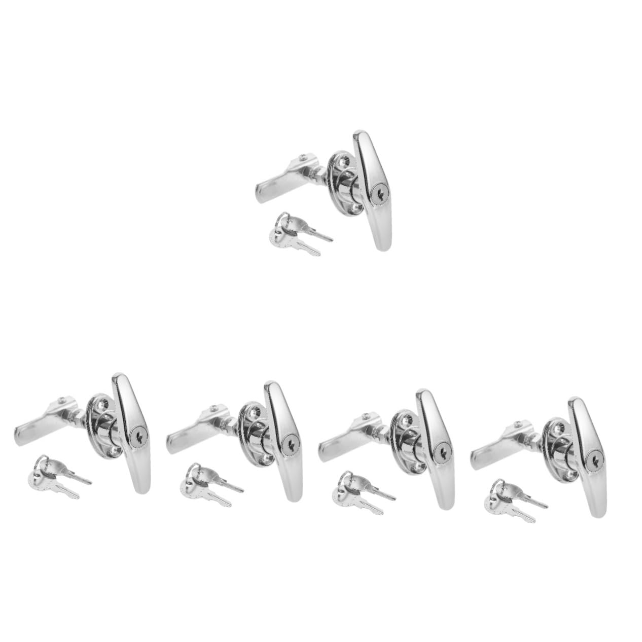 Lot De 5 Serrures De Rechange En Alliage De Zinc Pour Armoire Boîte Aux Lettres À Clé