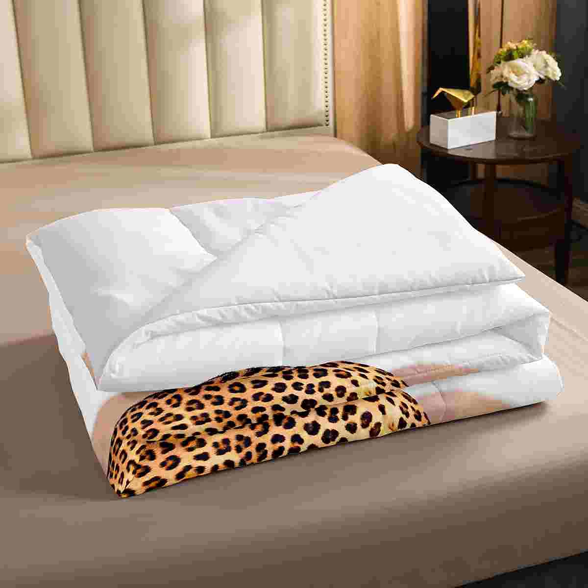 Piumino 3D leopardato Safari Ghepardo Piumino per Ragazzi Ragazze Bambini Animali Selvatici Trapunta Trapunta 230x220cm Piumino