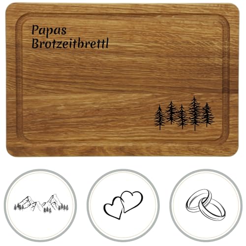 HOFMEISTER® Schneidebrett Eiche personalisiert mit Gravur, 30 x...