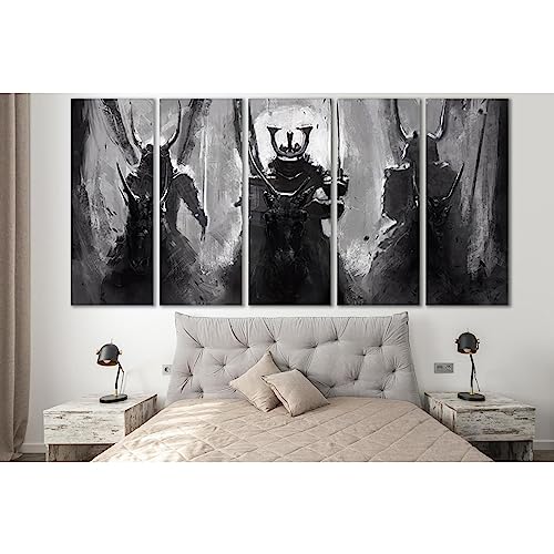 Tableau sur toile Three Magical Samurai №SL1245 ZELLART 180x90 cm