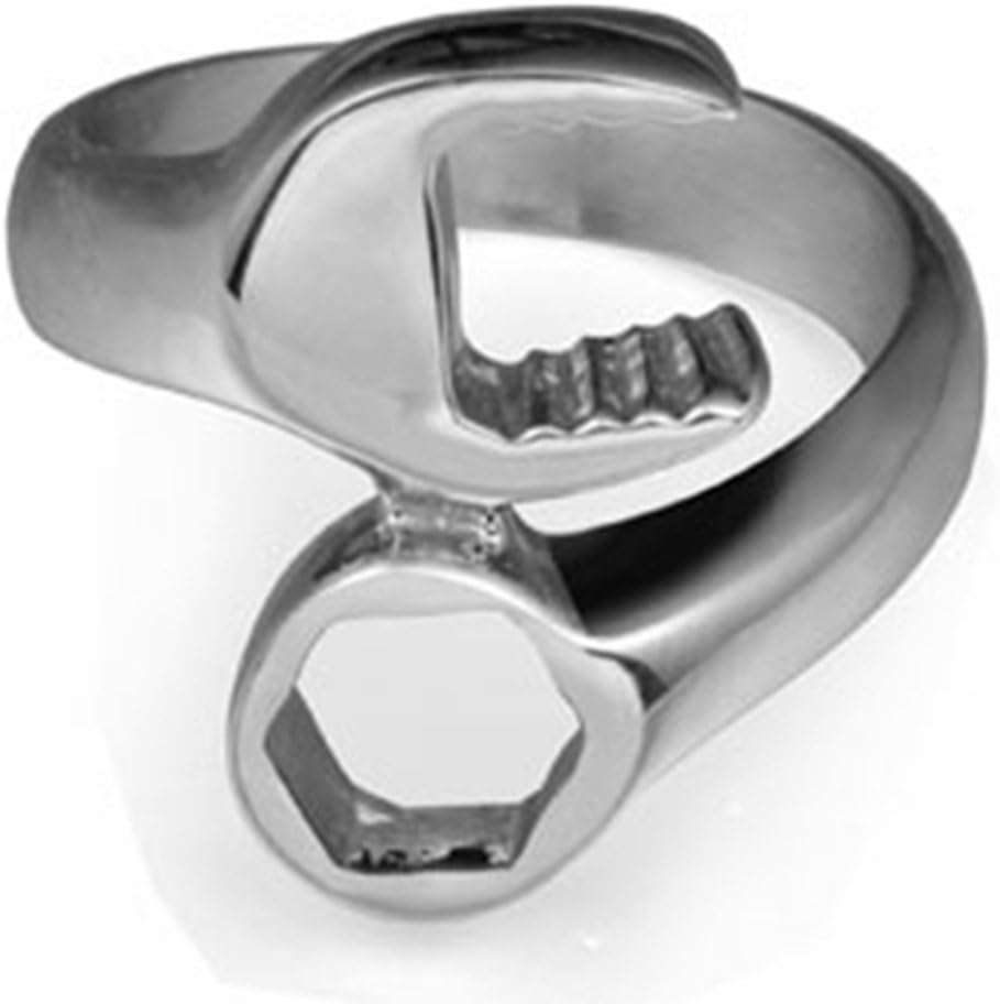 Jude Jewelers Stainless Steel Wrench Style Biker Ring