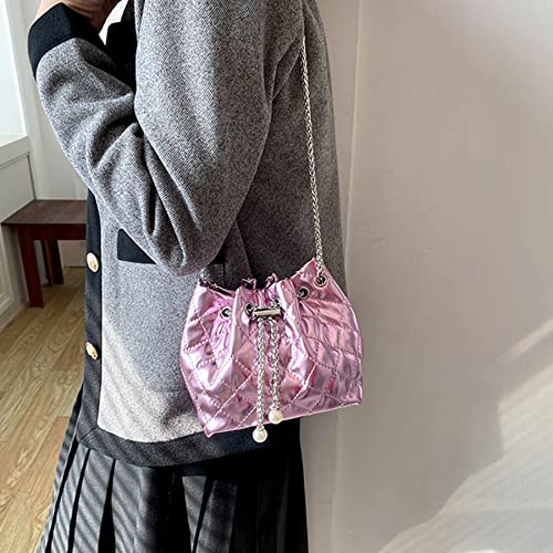 Women Rhinestone Evening Clutch Luxury Diamond Bucket Bag with Drawstring shining Crossbody Shoulder Purse for Prom3