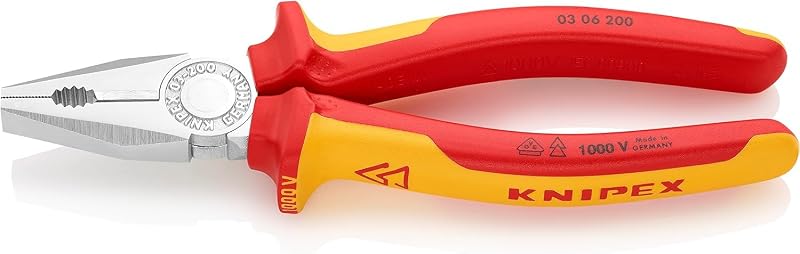 Alicate Universal KNIPEX 03 06 200 com Cabos Isolados de 1.000 V