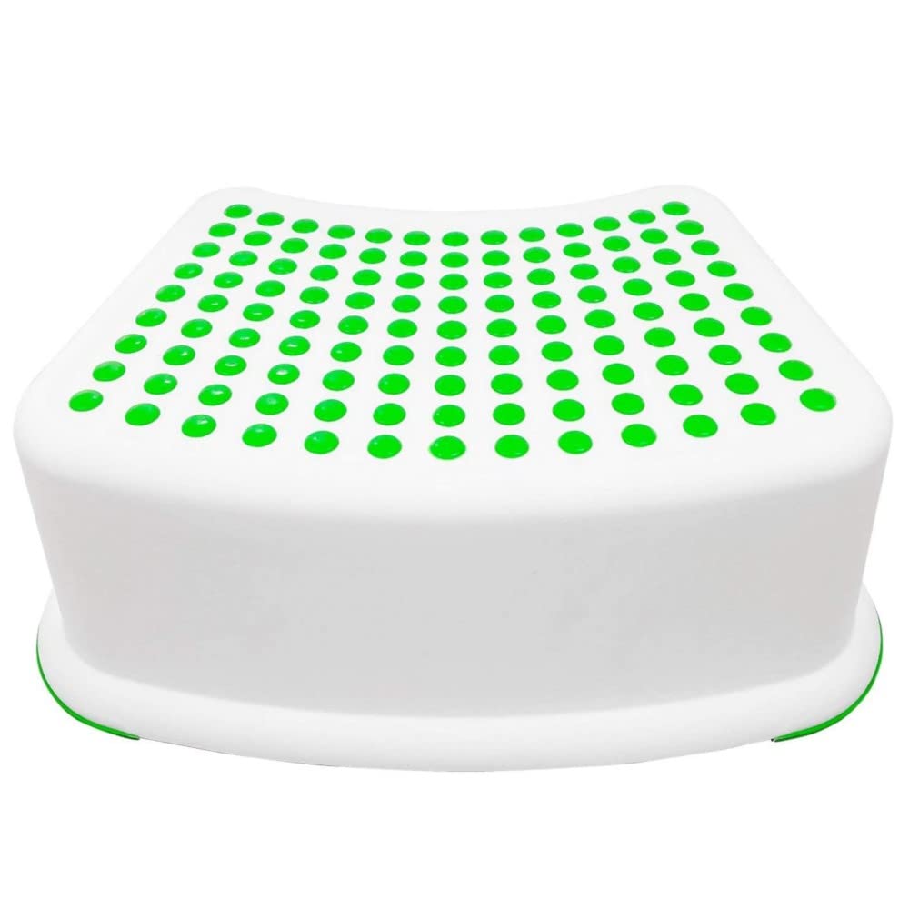 Aspect White Kids Step Stool Bathroom Non Slip Surface, Strong Bathroom Stools For Kids, Children