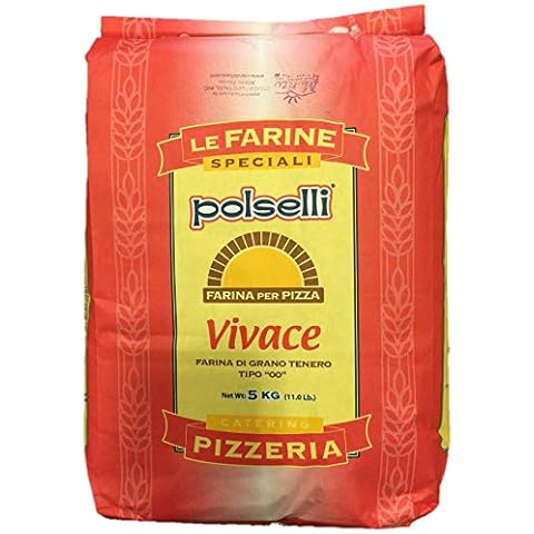 Vivace, Tipo "00" Double Zero Flour, OO Flour, Napoletana, Romana, Traditional Pizza Dough Mix, Pasta, Bread, (5 kg) 11 lbs by Polselli Cover