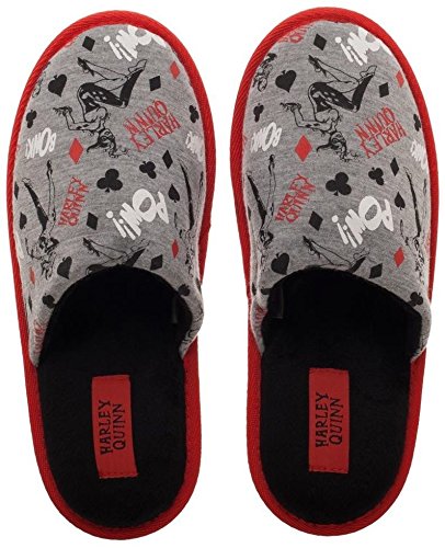 DC Comics Classic All-Over Print Women's Slide Slippers, Gray3