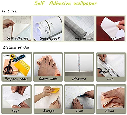 Image of SARVATRAY Self-Adhesive Wallpaper - Oil Proof Heat Resistant Kitchen Stickers, Wall Stickers, 1.5 X 9.5 SQ FT(3 M Floral Pista WS)