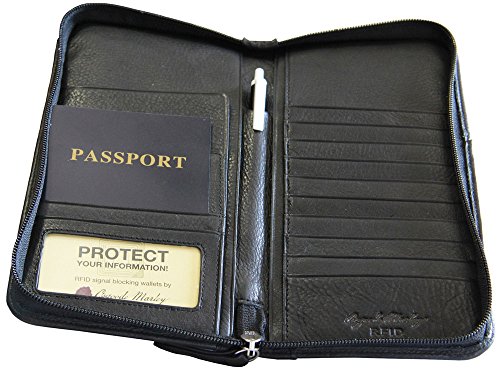 RFID Zipper Travel Organizer Black