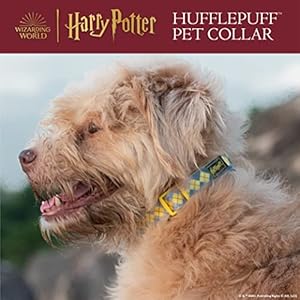 Harry Potter Collare per cani Tassorosso, taglia M, collare per cani di Harry Potter, abbigliamento e accessori per cani Harry Potter per case di Hogwarts, Tassorosso - immagine 2