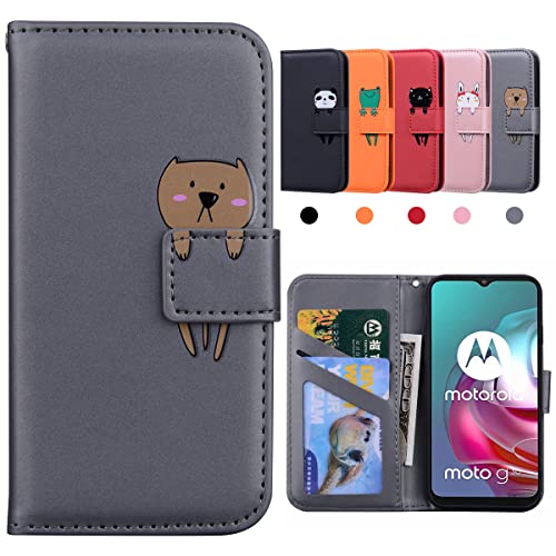 Moto G30 �P�[�X �蒠�^ Moto G10 �X�}�z�P�[�X �X�^���h�@�\ �����h�~ motorola g30 �J�o�[ �����h�~ ���g���[�� g30 / ���g���[�� g10 �P�[�X �֗� ���z�^�C�v �J�o�[ [6.5�C���`��Motorola Moto
