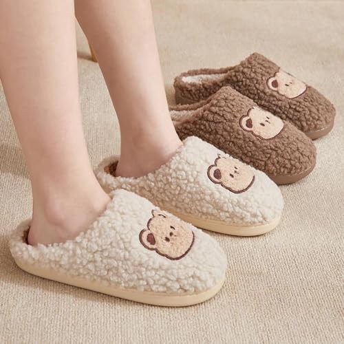 Cozy Bear Slippers Comfy Autumn Winter Slippers, Fuzzy Plush Winter Indoor Outdoor Cartoon2