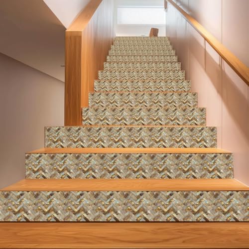 Image of Moroccan Tile Stickers | Waterproof Self Adhesive Peel & Stick Tile Decals for Kitchen Backsplash, Bathroom Wall, Floor, Furniture & Glass (6x6 Inch, Design 44)
