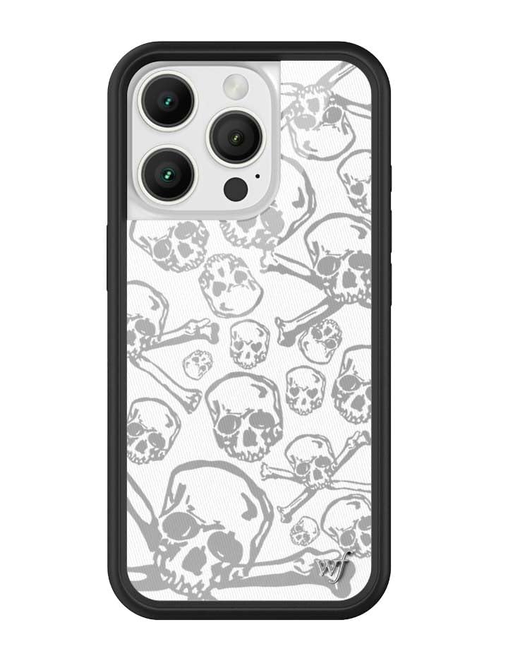 Image of Wildflower Cases - iPhone 16 Pro Compatible - Skull Girl | Impact-Certified 6.5 ft Drop Protection Case, Raised Protective Bumper, Cute Aesthetic Design, Women-Owned Small Business
