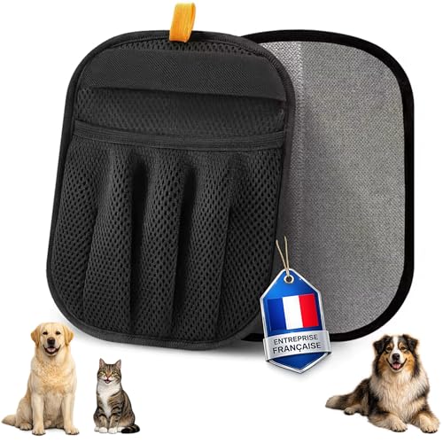 FELKA Gant Anti Poils Animaux Lot de 2 – Brosse Gant Chien Chat Réutilisable – Enlève Poils Canapé Vêtements Voiture Tapis – Alternative Rouleau Poils Animaux – Toilettage & Nettoyage