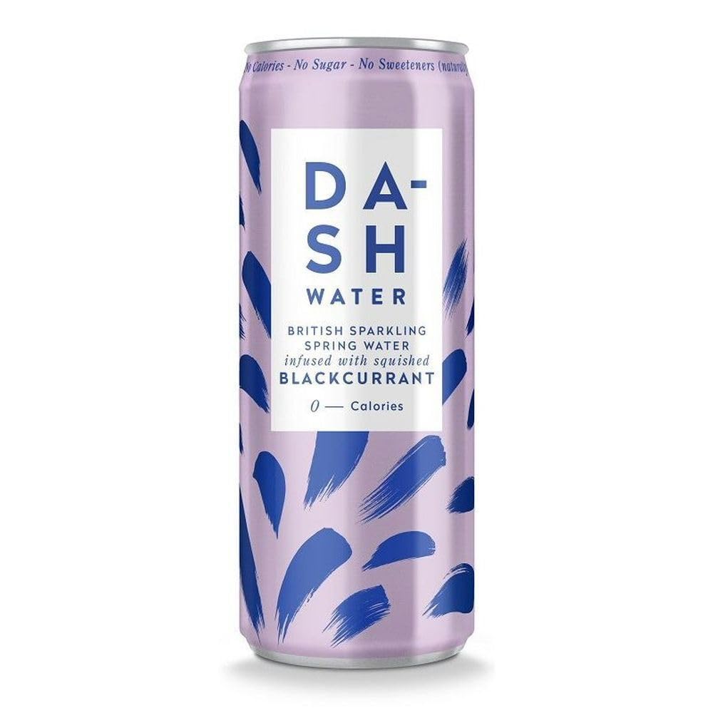 Dash Water Sparkling Blackcurrant 330ml Can – Pack of 12