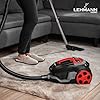 LEHMANN Aspirateur cyclonique sans Sac Typhoon 4000 Watt | avec Jeu d'accessoires | Aspirateur Puissant avec Jeu de Buses | Filtre HEPA, Brosse Turbo, Réservoir à poussière 2,5 L
