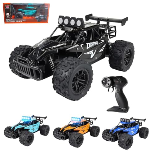 Image of RC Monster Truck for Kids 4-8 Years | 1:16 Scale 2.4GHz RC Car for Kidult | High-Speed 20KM /H RC Off Road Buggy with Alloy Body, LED Headlights | Racing Car Toy Birthday Gift for Boys, Men(1:16)