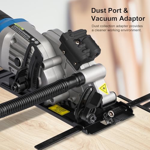 Image of Mini Circular Saw, 4Amp 3500RPM Corded Circular Saw with Laser Guide, Rip Guide, Compact Saw with 2Pcs 24T TCT Blades for Wood Cuts