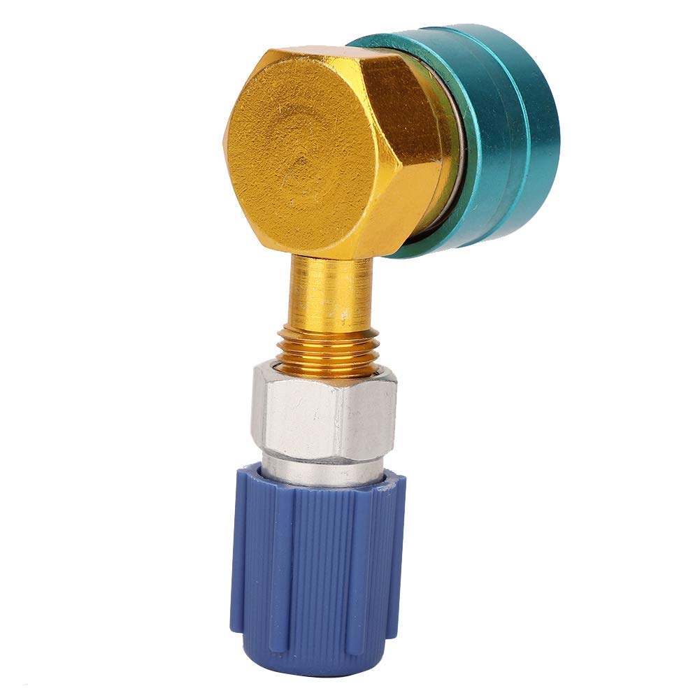 EVGATSAUTO Akcesoria do klimatyzacji samochodowej, R1234YF do R134A Adapter szybkozłącza bocznego niskiego napięcia do większości samochodów europejskich i amerykańskich