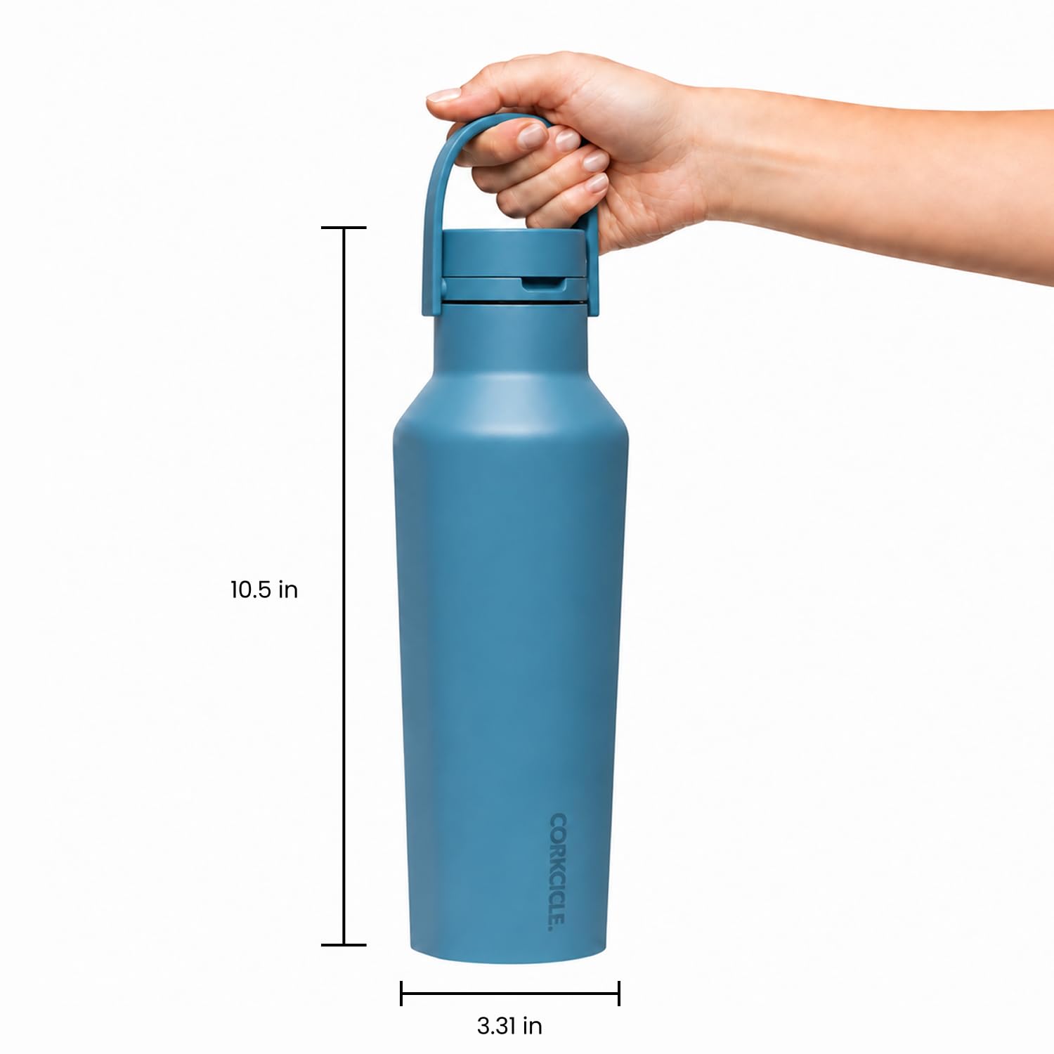 Corkcicle Sport Canteen 20 oz Triple Insulated Bottle, Capri Blue