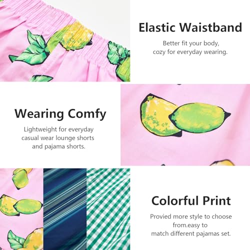 Image of Boxer Shorts for Women Gingham Sleep Y2k Printed Boxers Pj Boxer | Trendy Short,Checkered,Baggy Pj Boxers
