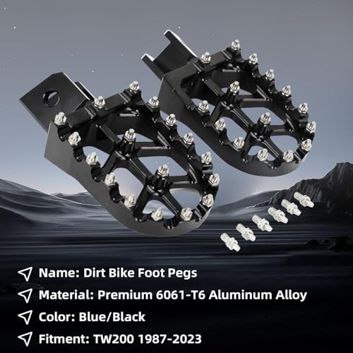 Iuvwisn WX11140354 Dirt Bike Foot Pegs,Motorcycle Footpegs Wider Foot Pegs Rest Pedal Cnc thumb #1
